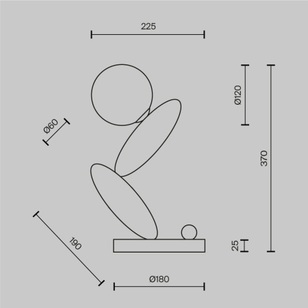 Настольная лампа Maytoni MOD482TL-L6PT3K