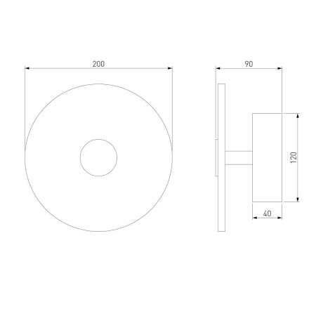 Настенный светодиодный светильник Eurosvet Thasos 40340 Led черный