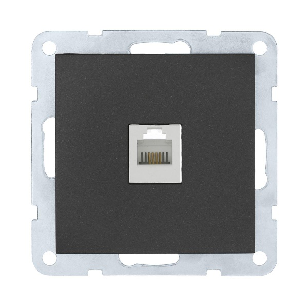 Розетка телефонная RJ-12 LK Studio LK60 черный бархат 865508-1 Розетка телефонная RJ-12 LK Studio LK60 черный бархат 865508-1