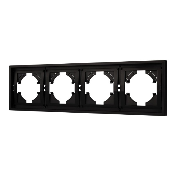 Рамка пластиковая FRM-TENDO-PL-4-BK Arlight 053848