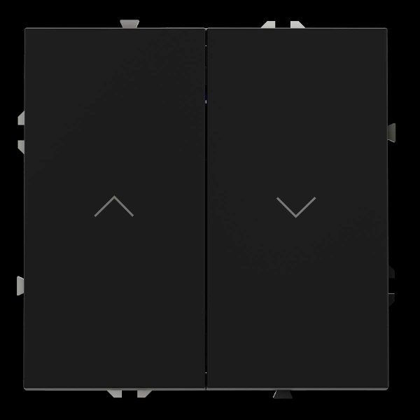 Выключатель встраиваемый Voltum S70 для жалюзи 10А черный матовый VLS020708
