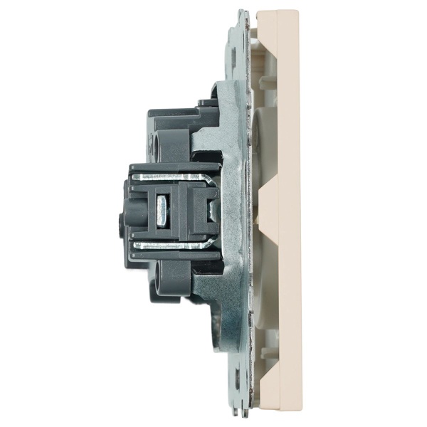 Розетка 1-местная с защитной шторкой (механизм), Stekker, б/з, 250В, 16А Эмили, RST16-5109-08, кашемир, soft touch 49902