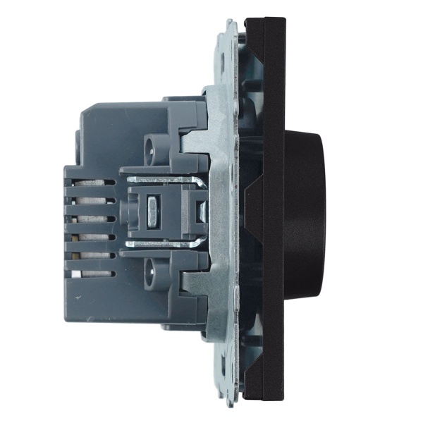 Выключатель диммирующий (механизм), Stekker, 250В, 500W Эмили, RSW10-5106-05, черный уголь, soft touch 49842