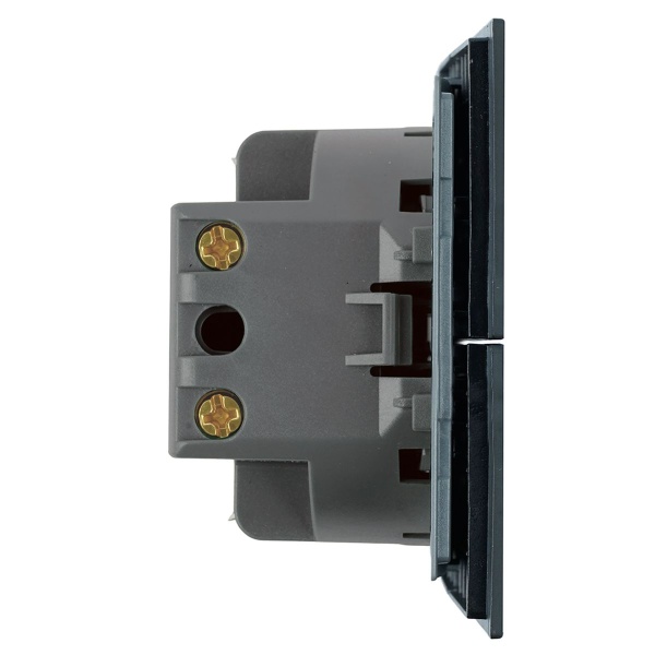 Выключатель 2-клавишный c индикатором (механизм), Stekker, 250В, 10А Мия, RSW10-3102-05, черный бархат 50446