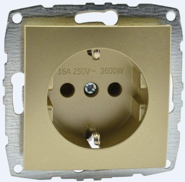 Розетка 2К+З Mono Electric Despina/ Larissa 16A 250V винтовое подключение титан 500-002221-117 Розетка 2К+З Mono Electric Despina/ Larissa 16A 250V винтовое подключение титан 500-002221-117