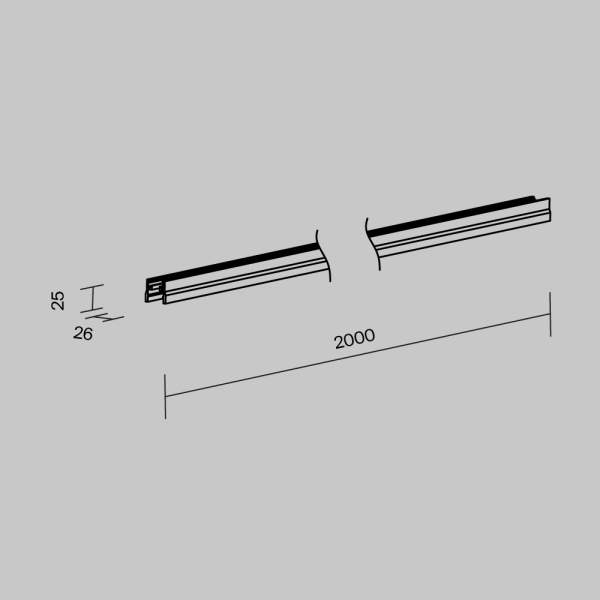 Профиль 2м Elasity IP накладной белый Maytoni Outdoor Elasity IP O-TR001-P-W2M