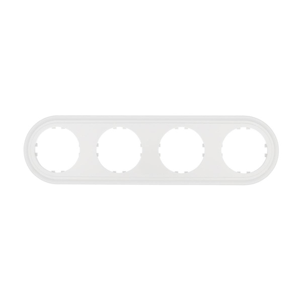 Рамка LK Studio 4-постовая круглая (белый) Vintage-Classic 889404-1