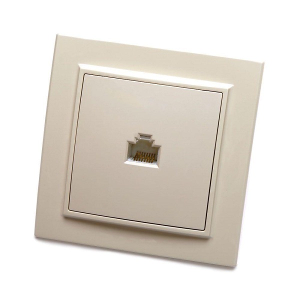 Розетка компьютерная RJ-45 Stekker Эрна слоновая кость PST00-9007-02 39233