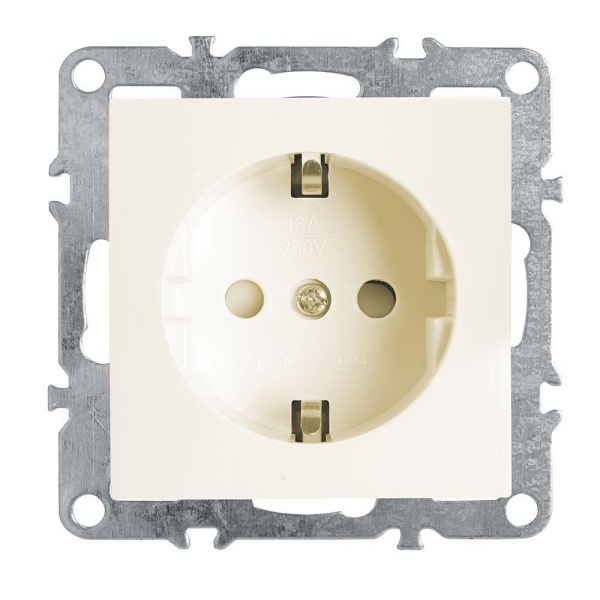 Розетка Feron Stekker Эрна c/з 16A 250V с защитной шторкой слоновая кость PST16-9110-02 39328 Розетка Feron Stekker Эрна c/з 16A 250V с защитной шторкой слоновая кость PST16-9110-02 39328