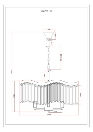 Подвесная люстра Moderli Wave V10767-6P