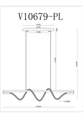 Подвесной светодиодный светильник Moderli True V10679-PL