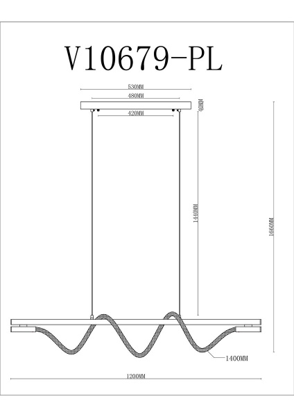 Подвесной светодиодный светильник Moderli True V10679-PL