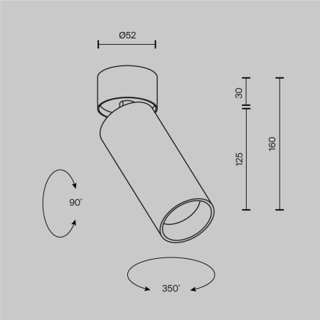 Потолочный светильник Maytoni Technical C055CL-L12W3K-SS-W
