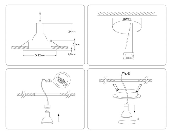 Встраиваемый светильник Ambrella light Techno Spot Standard Tech A8922 Встраиваемый светильник Ambrella light Techno Spot Standard Tech A8922