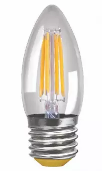 Лампа светодиодная E27 6W 2800K прозрачная VG10-C1E27warm6W-F 7046