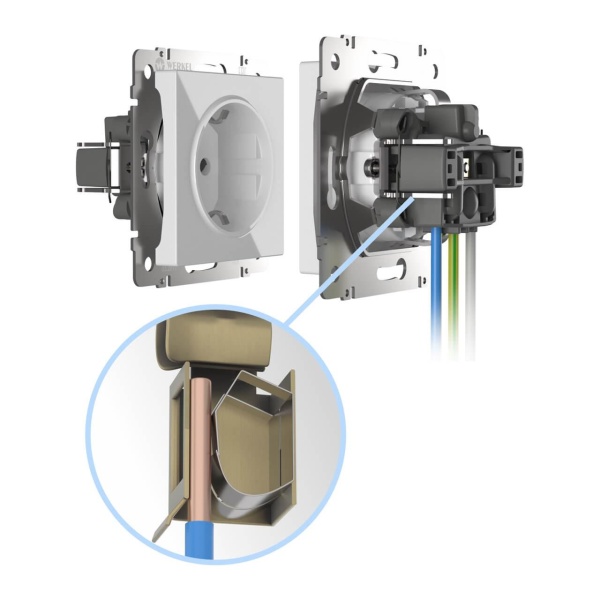 Розетка с заземлением, безвинтовой зажим Werkel белый W1171301 4690389155321 Розетка с заземлением, безвинтовой зажим Werkel белый W1171301 4690389155321