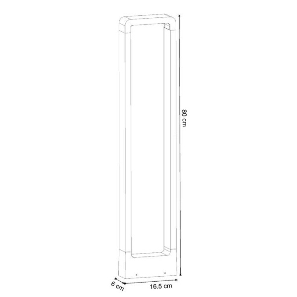 Уличный светодиодный светильник Arte Lamp Trapezio A2080PA-1BK