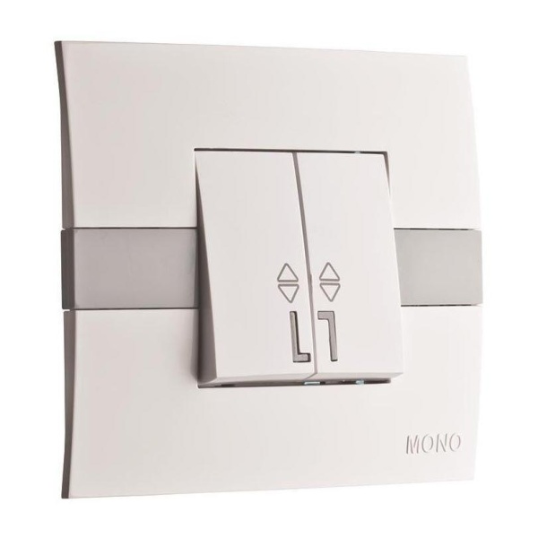 Выключатель Mono Electric Eсо двухклавишный проходной белый 101-010101-111 Выключатель Mono Electric Eсо двухклавишный проходной белый 101-010101-111