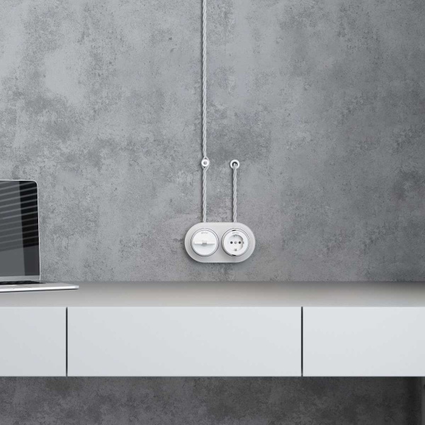 Набор втулок для вывода кабеля из стены 2 шт. Werkel Ретро белый W6421101 4690389166068