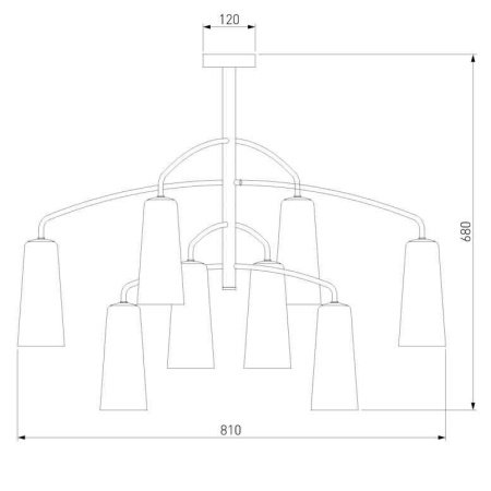 Подвесная люстра Eurosvet Omber 70137/8 латунь