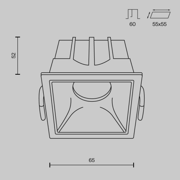 Встраиваемый светильник Maytoni Alfa LED DL043-01-10W4K-SQ-WB