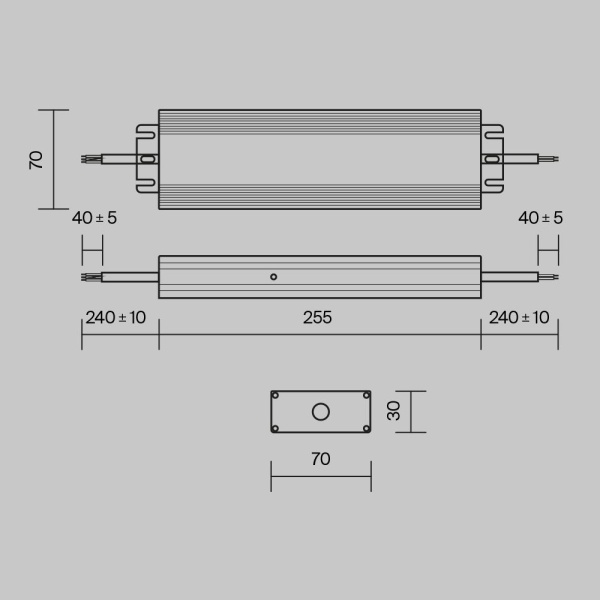 Блок питания Maytoni Magnetic track system 48V 200W IP67 4,16A PSL008-200W-48V-IP67