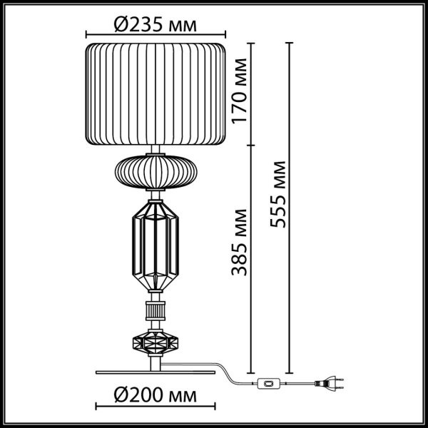 Настольная лампа Odeon Light Terra Modern 5414/2TA