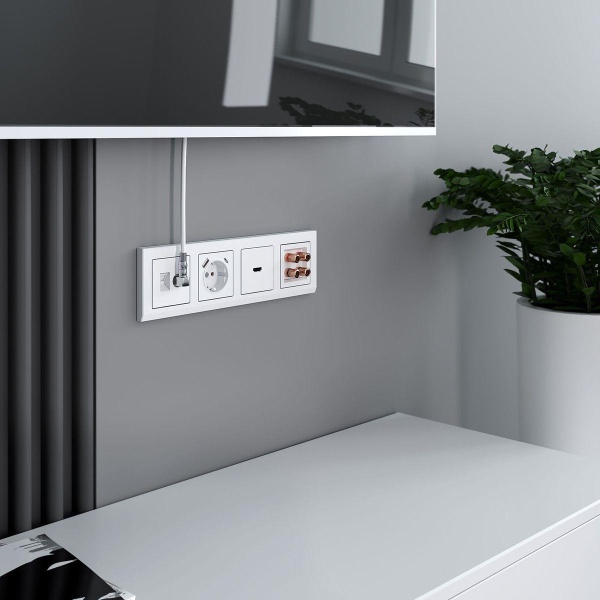 Розетка Werkel TV/RJ-45 6 кат белый W1181301 4690389174414 Розетка Werkel TV/RJ-45 6 кат белый W1181301 4690389174414