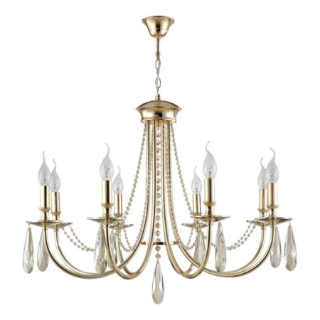 Подвесная люстра Crystal Lux Victoria SP8 Gold/Amber Подвесная люстра Crystal Lux Victoria SP8 Gold/Amber