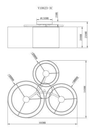 Потолочная люстра Moderli Room V10623-3C