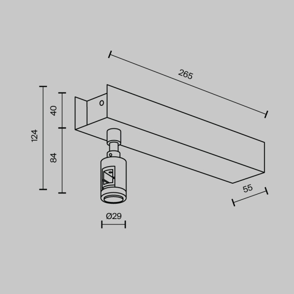 Основание потолочное Maytoni Technical Accessories for tracks Flarity TRA156C-BB1-BS Основание потолочное Maytoni Technical Accessories for tracks Flarity TRA156C-BB1-BS