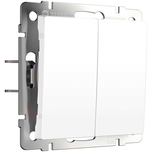 Выключатель двухклавишный с самовозвратом Werkel белый матовый W1122461 4690389192364