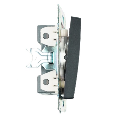 Переключатель одноклавишный Stekker Катрин черный GLS10-7105-05 39604