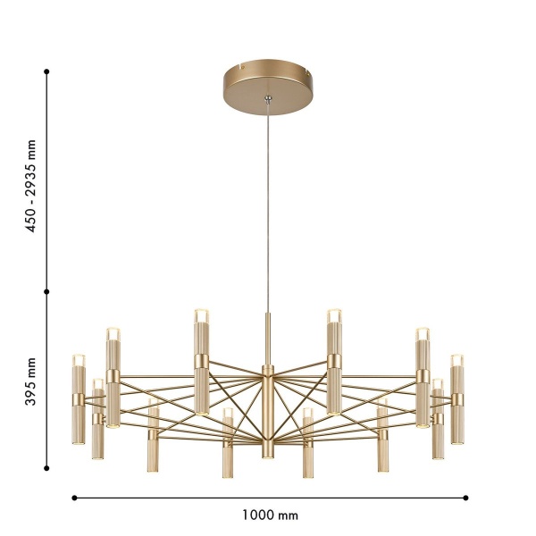 Подвесная светодиодная люстра Favourite Blick 4759-12P