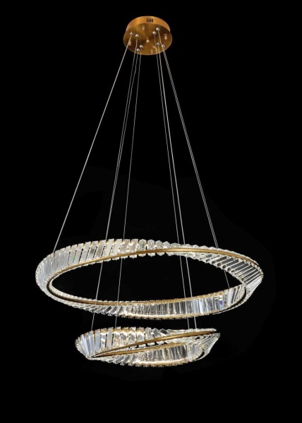 Люстра подвесная Alfa Light F4024-70 φ800+500 GD LED 100+100W