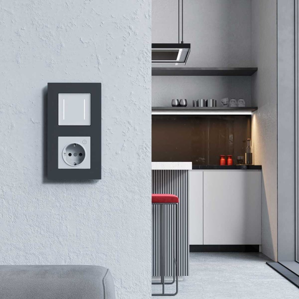 Сенсорный умный выключатель двуклавишный Werkel белый W4523001 4690389197949