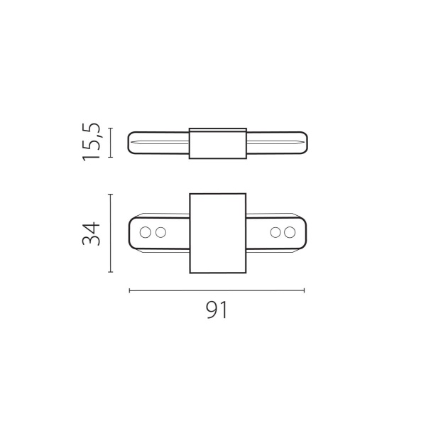 Питание трековое однофазное к 50202X-P, 50203X-P Lightstar Barra 502187-P