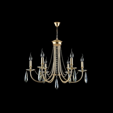 Подвесная люстра Crystal Lux Victoria SP6 Gold/Amber