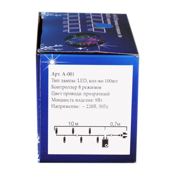 Cветодиодная гирлянда Sneha нить 230V теплый белый 8 режимов A-001 LED WW