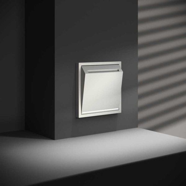 Выключатель встраиваемый S70 карточный 16А, (сталь) Voltum VLS010705