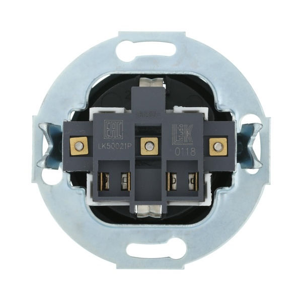 Розетка LK Studio с з/к, со шторками (черный) Vintage 883208-1