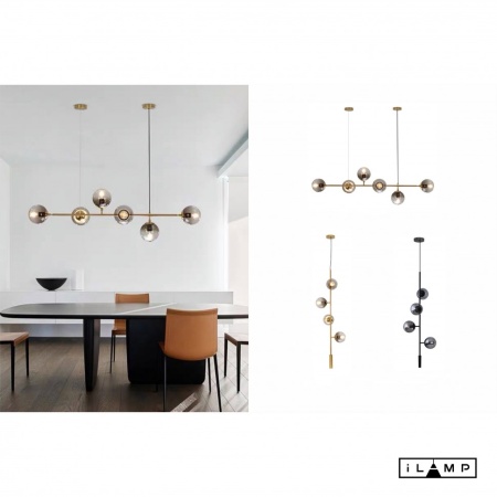 Подвесная люстра iLamp Golden 9136P/6 GL-WH