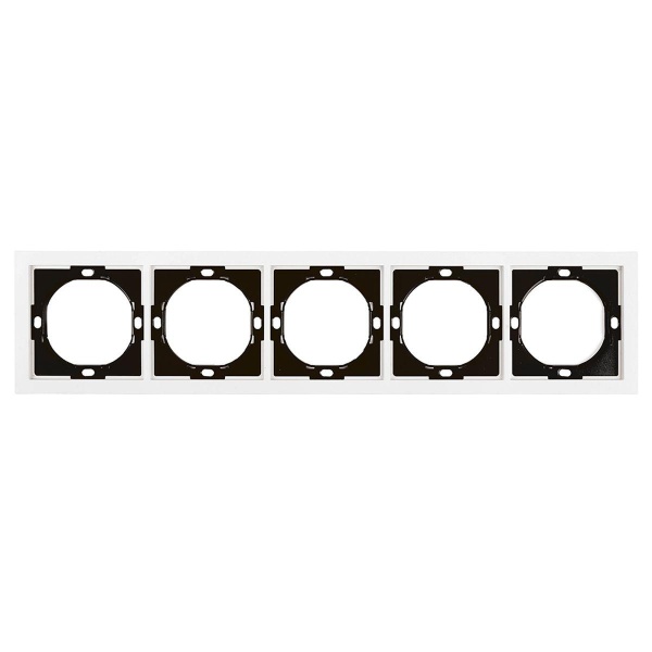 Рамка 5-местная, Stekker Мия, PFR00-3005-01, белая магнолия 50460