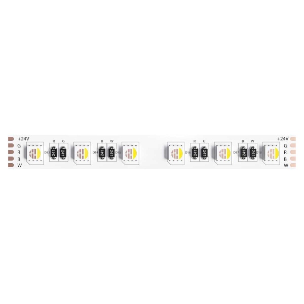 Светодиодная лента 24V 14,4W/m RGB+W 3000К 5м Arte Lamp TAPE A2406012-02-RGB3K