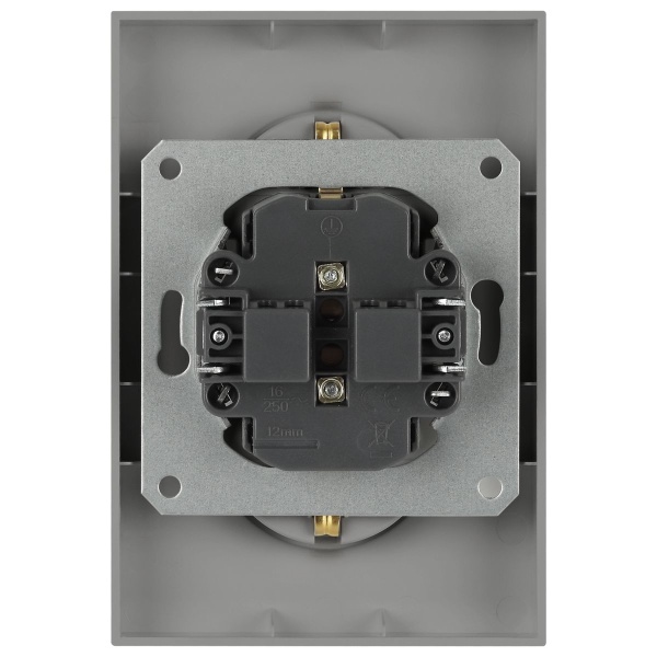 Розетка ЭРА Arktik 16-2104-03 двойная с заземлением 2X2P+E Schuko 16А-250В алюминий Б0070446