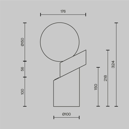 Настольная лампа Maytoni MOD468TL-L3B3K