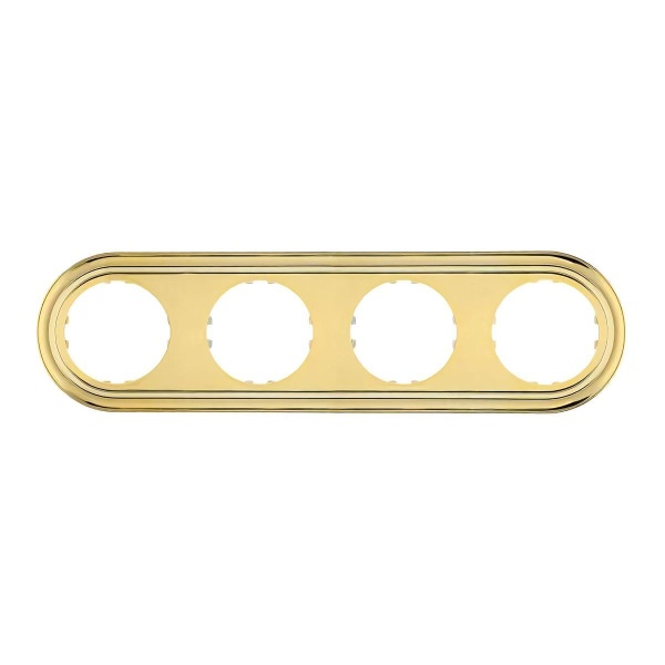 Рамка LK Studio 4-постовая круглая (золото) LK Vintage-Classic 889416-1