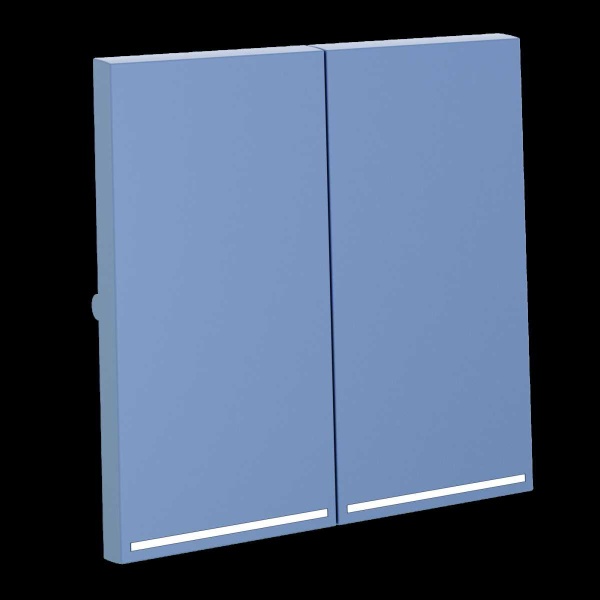 Клавиши для выключателя/переключателя двухклавишного с подсветкой, S70 (деним) Voltum VLS000415