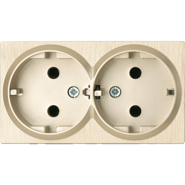 Розетка двойная Werkel шампань рифленый W1172010 4690389160585