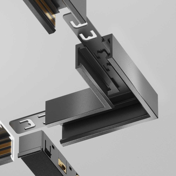 Коннектор угловой Exility X накладной, черный Maytoni Technical EXILITY X Accessories for tracks Exility X TRA239CL-41B